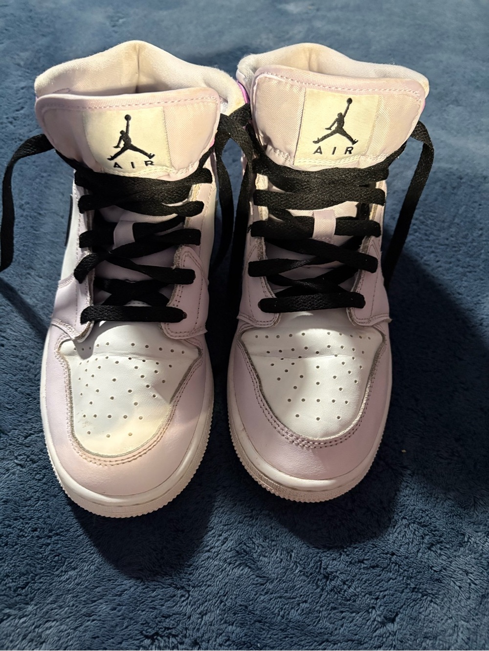 Nike Air Jordan 1 Mid ‘Barely Grape’ Purple, White & Black High-Top Sneakers